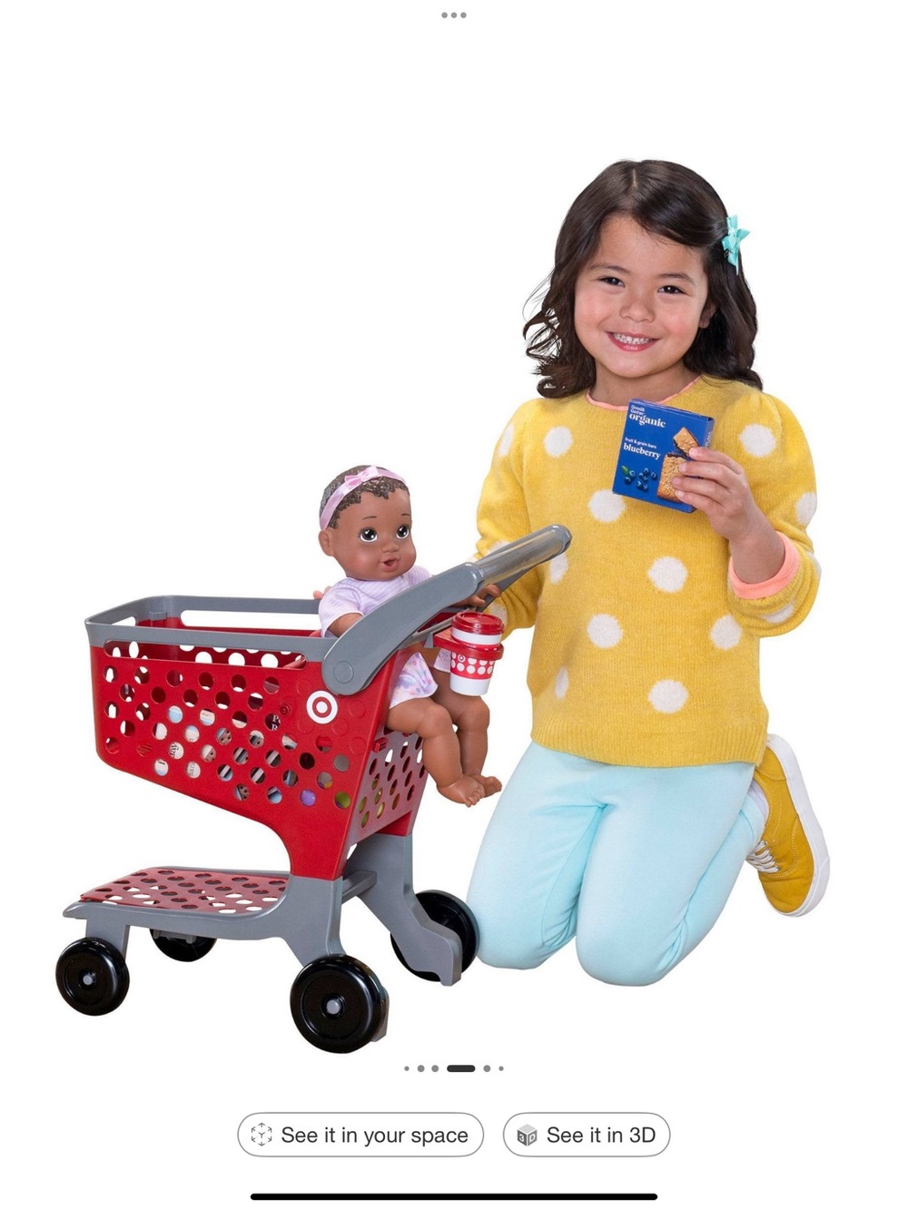 Target Kids Play Grocery Shopping Cart Toy - Red & Gray - Picture 4 of 6